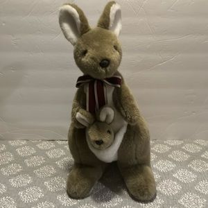 Kangaroo Stuffed Animal Plush w/ Joey Australia Washable